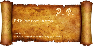 Pásztor Vera névjegykártya